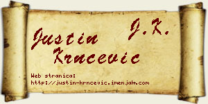 Justin Krnčević vizit kartica